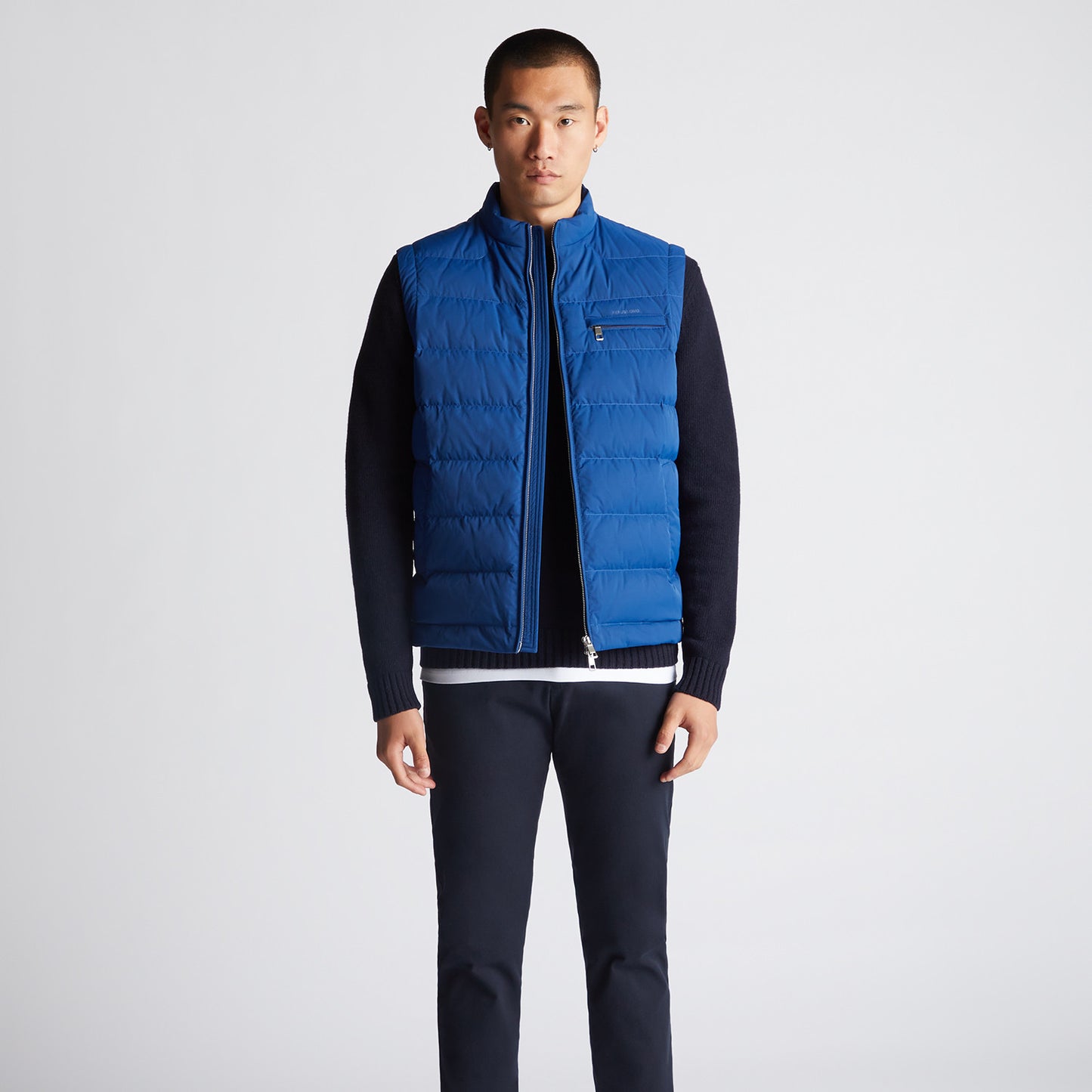 Remus Uomo 80481 26 Blue Quilted Gilet