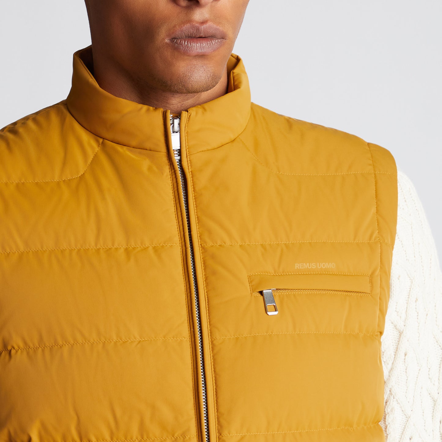 Remus Uomo 80481 54 Ochre Quilted Gilet