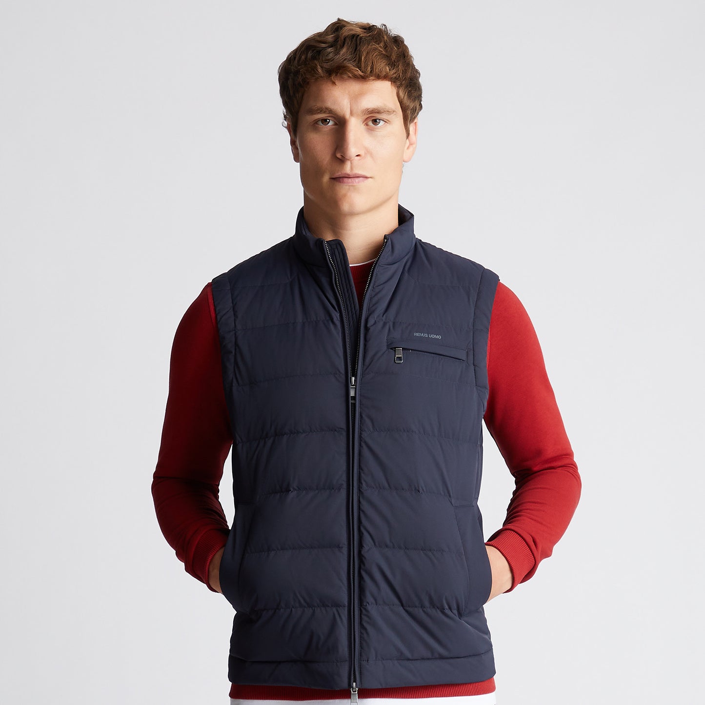 Remus Uomo 80481 78 Navy Quilted Gilet