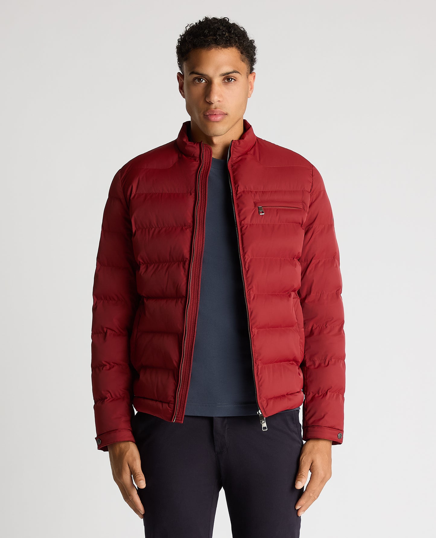 Remus Uomo 80750 66 Maroon Kaleb Quilted Jacket