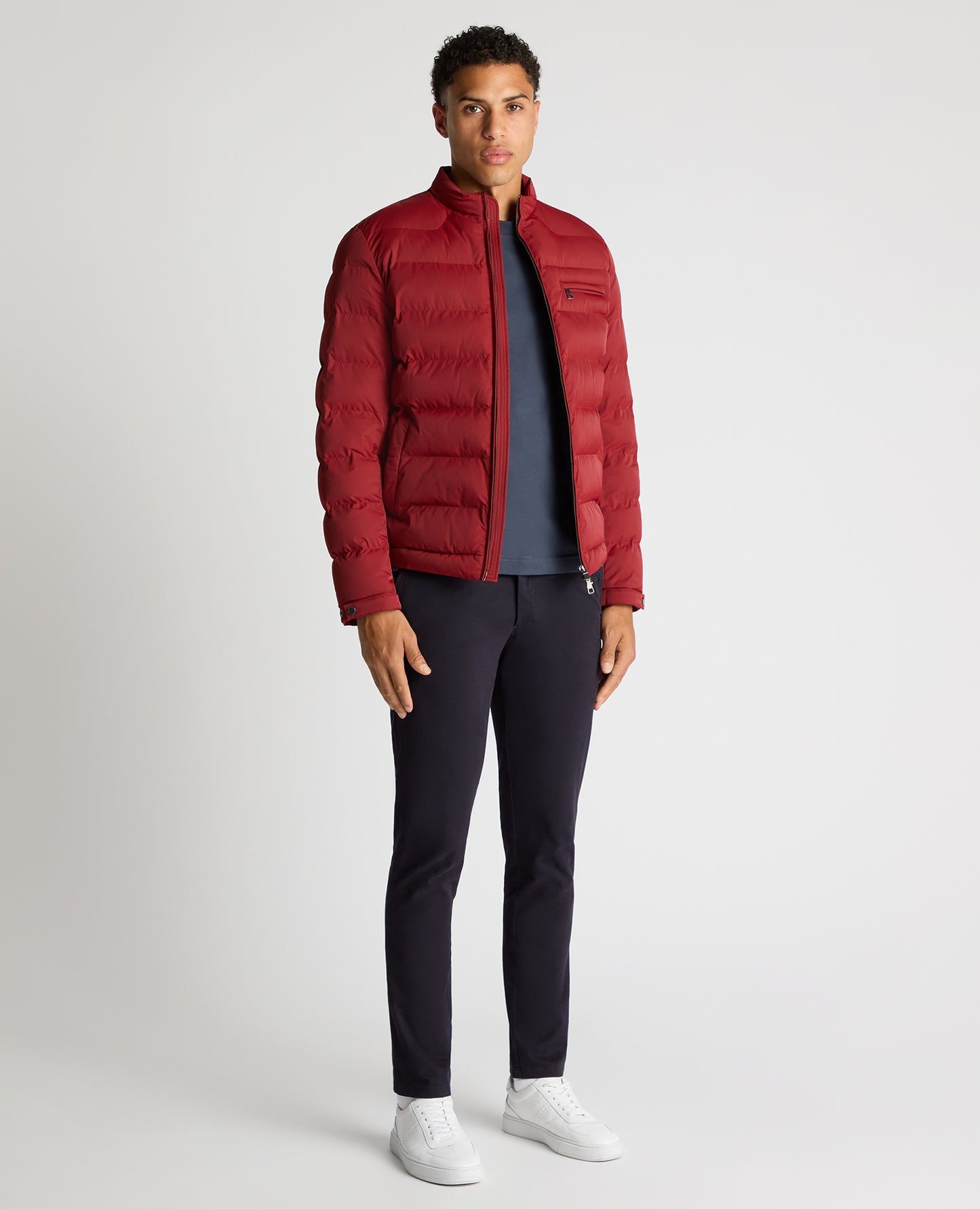 Remus Uomo 80750 66 Maroon Kaleb Quilted Jacket