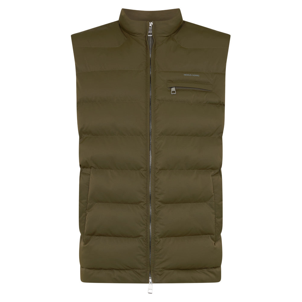 Remus Uomo 80751 37 Dark Lovat Nate Quilted Gilet