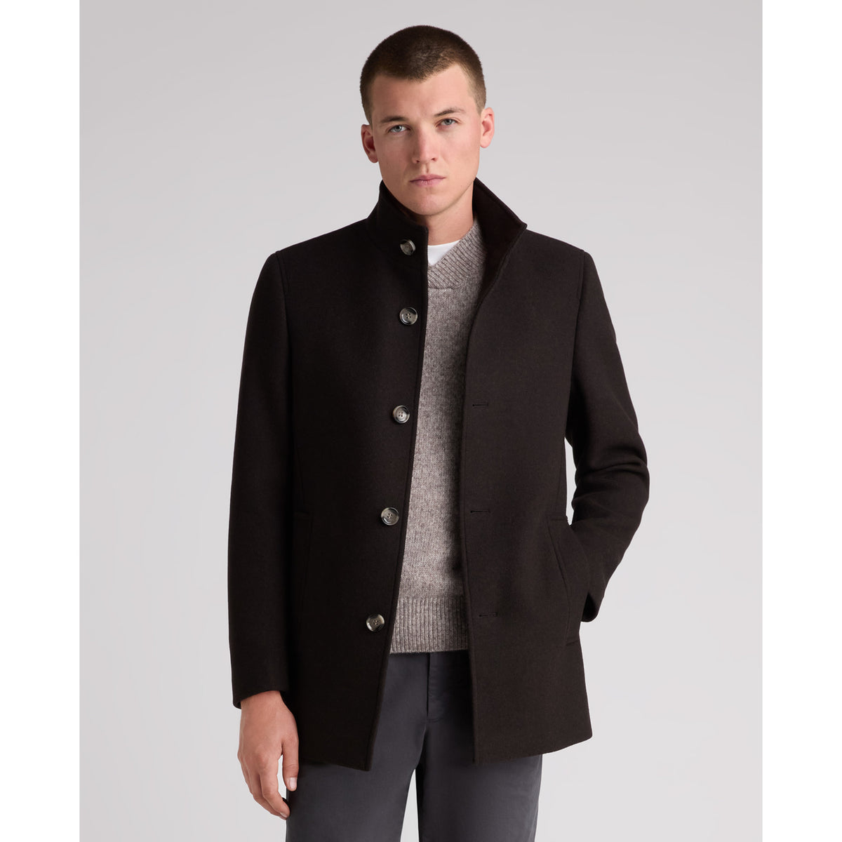 Remus Uomo 90374 49 Dark Chocolate Jonah Overcoat