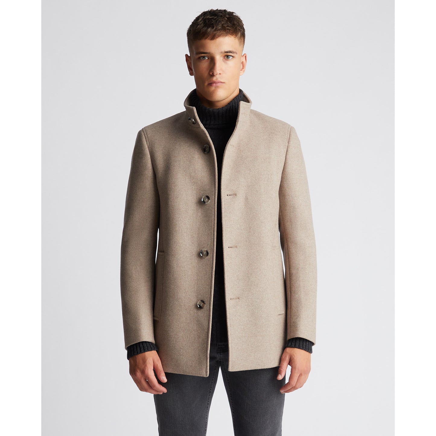 Remus Uomo 90374 96 Fawn Jonah Overcoat