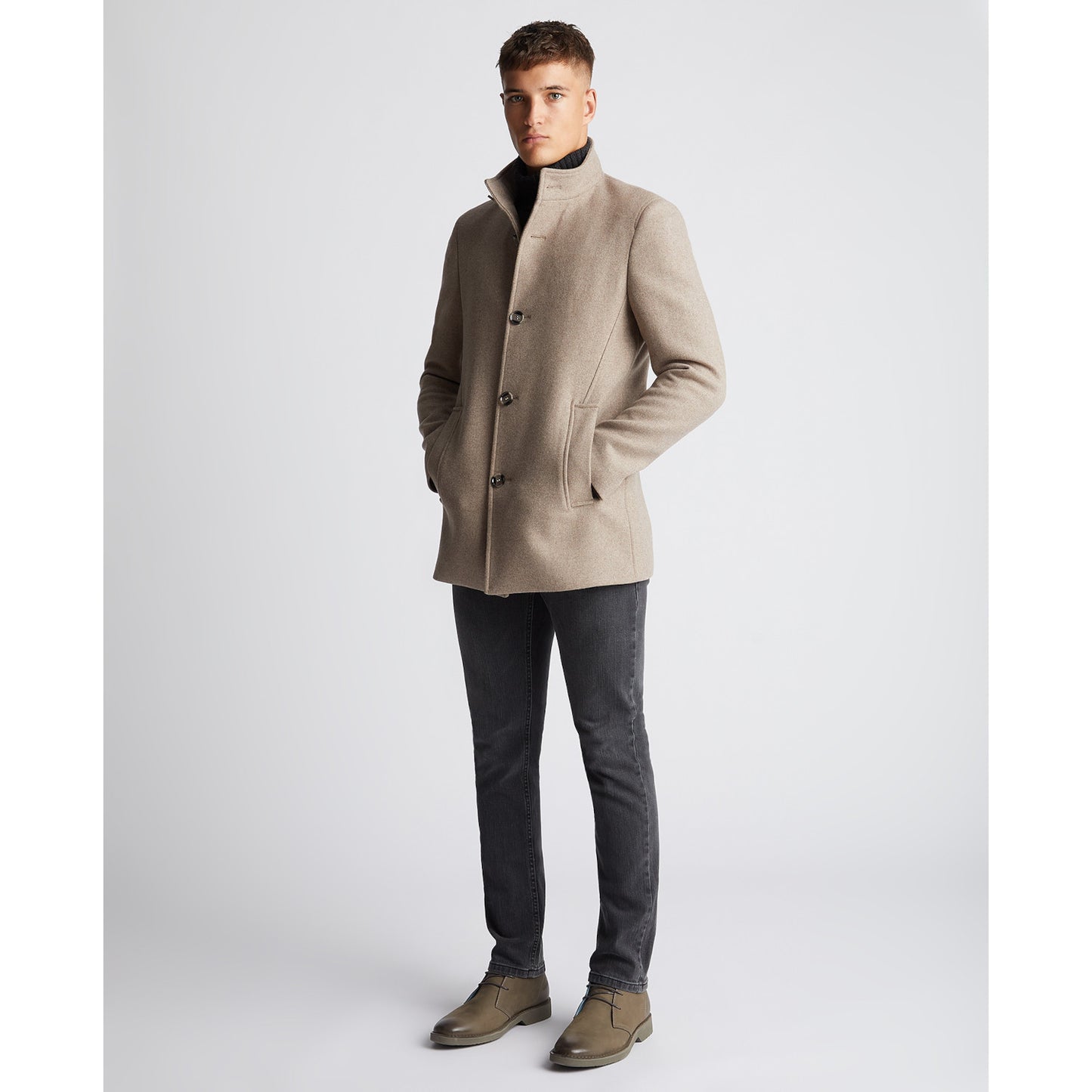 Remus Uomo 90374 96 Fawn Jonah Overcoat