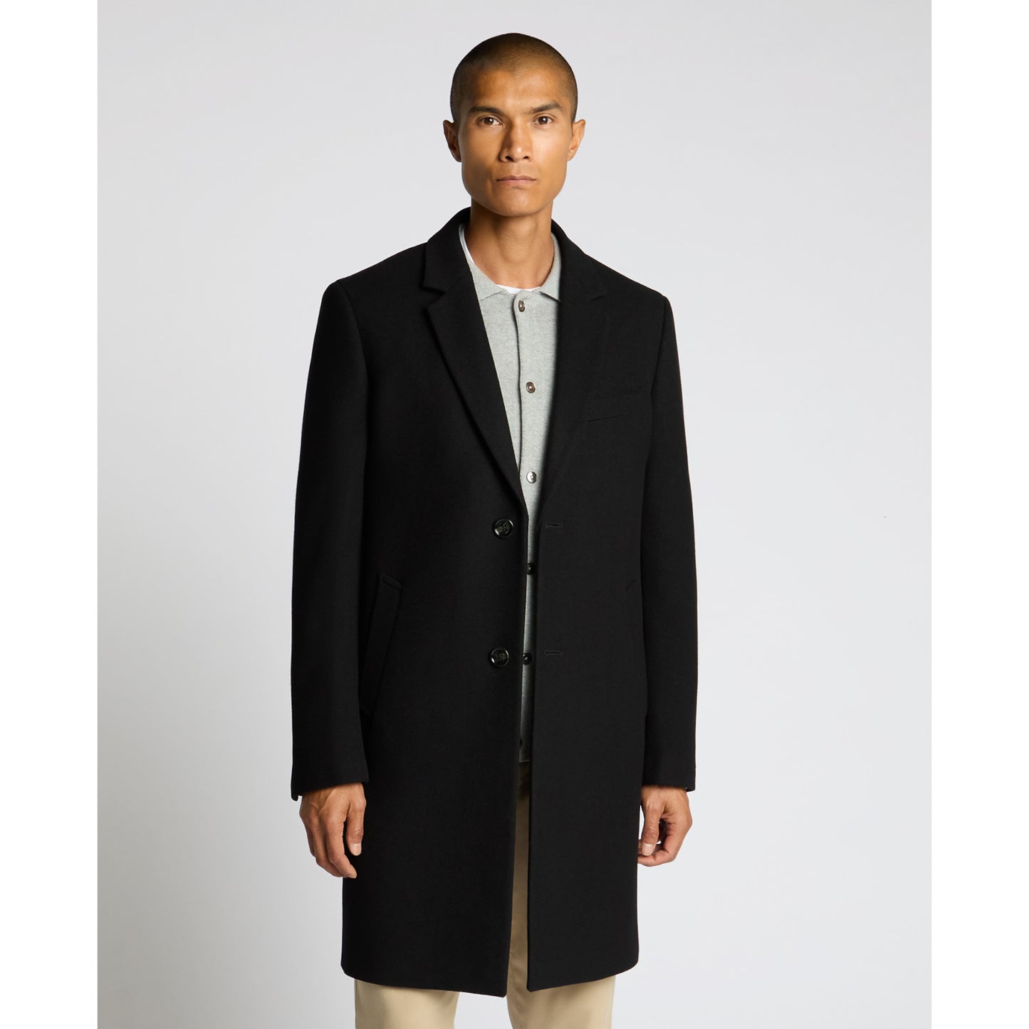Remus Uomo 90701 00 Black Kayden Overcoat