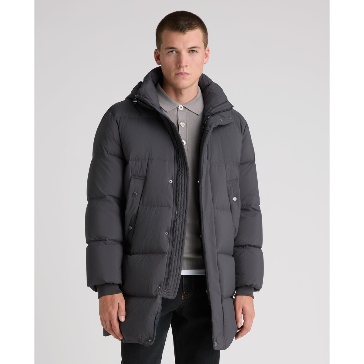 Remus Uomo 90723 08 Charcoal Tate Quilted Parka