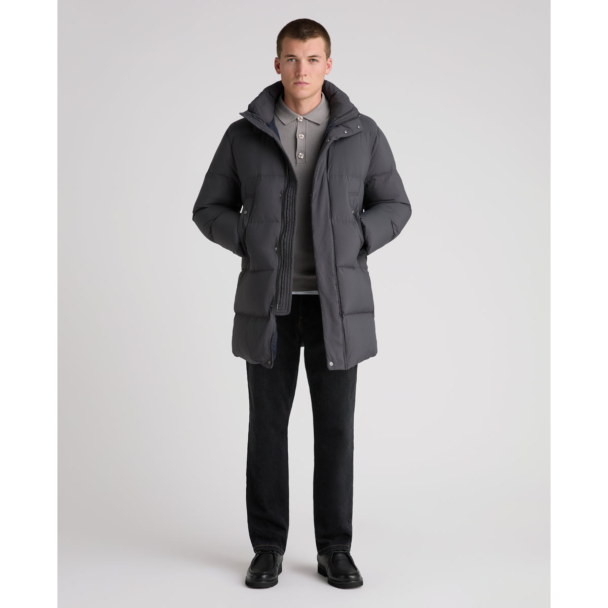 Remus Uomo 90723 08 Charcoal Tate Quilted Parka