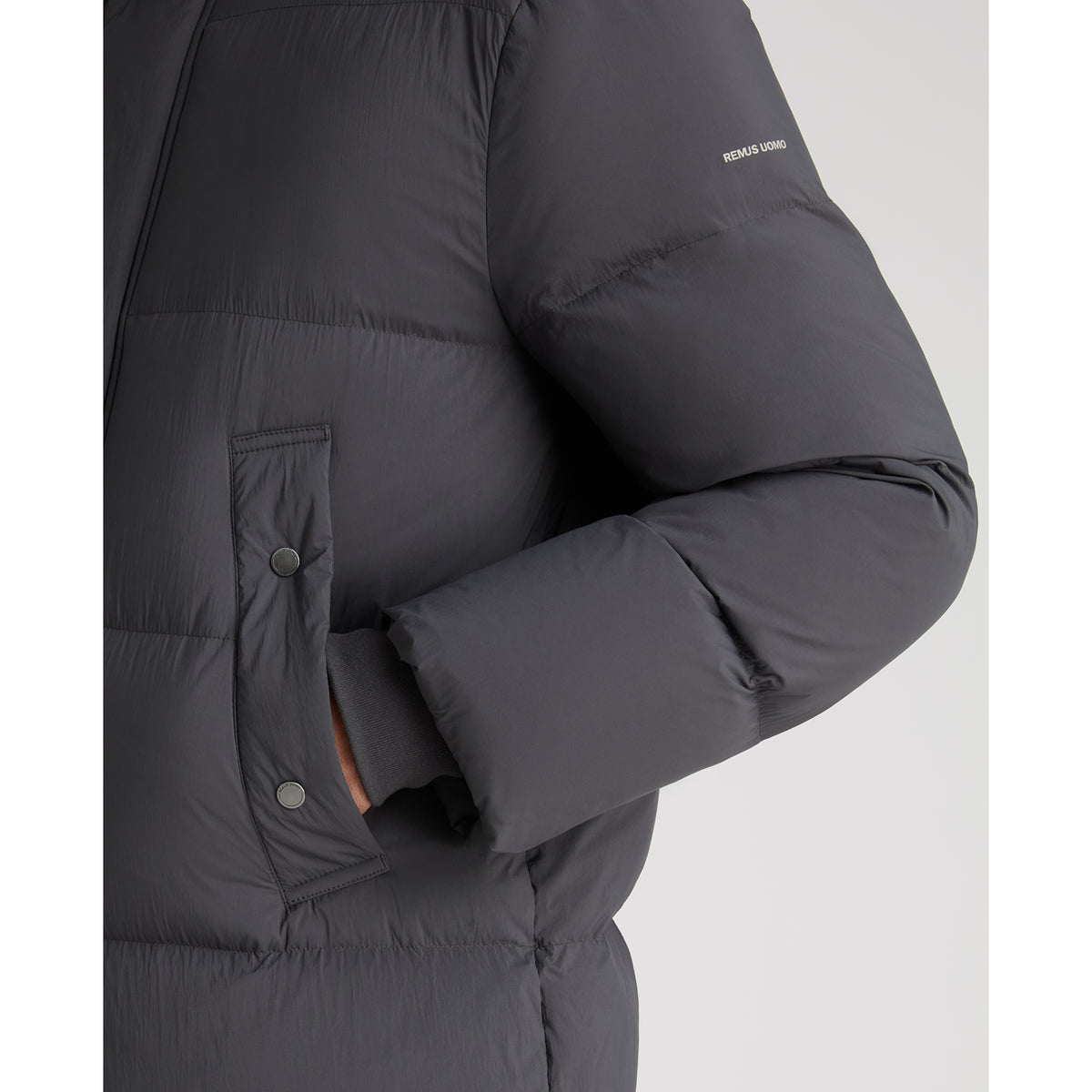 Remus Uomo 90723 08 Charcoal Tate Quilted Parka
