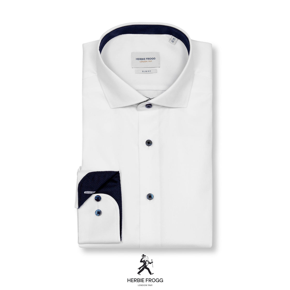 Herbie Frogg 52153 White Slim Fit