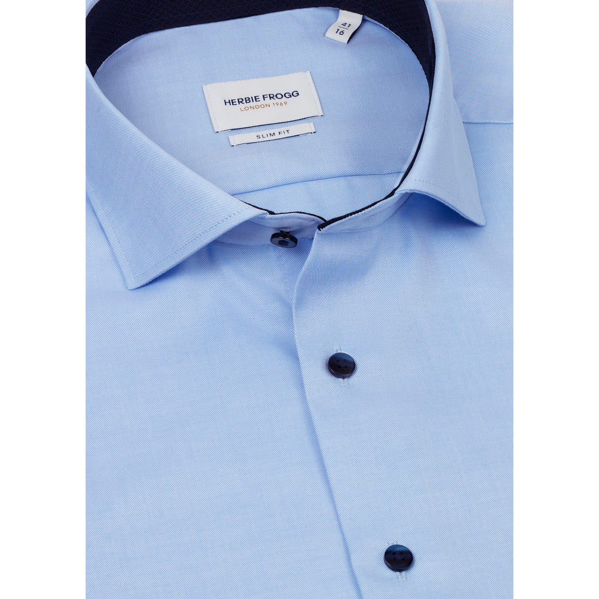 Herbie Frogg 52154 Blue Slim Fit Shirt