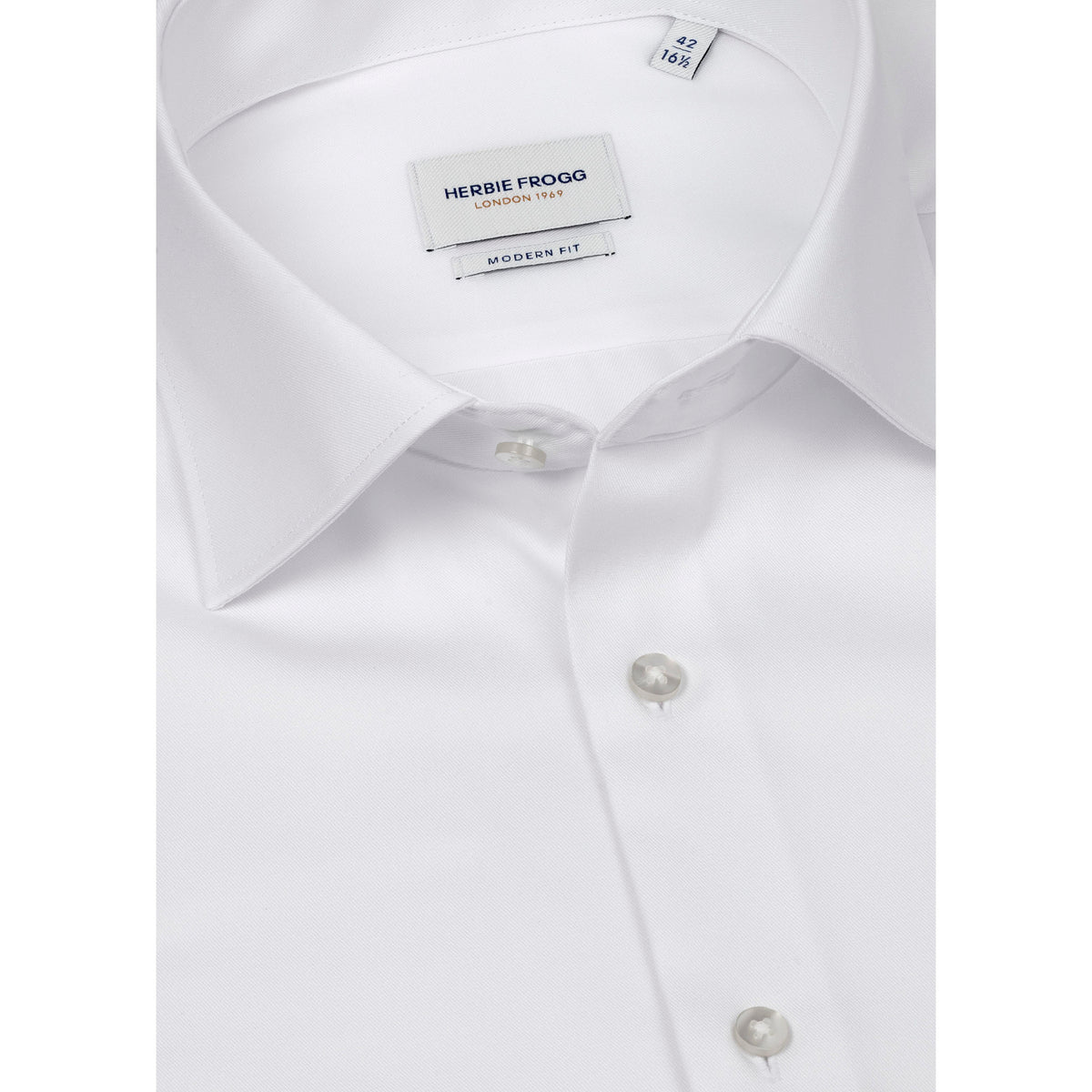 Herbie Frogg 52158 Plain White Modern Fit Shirt