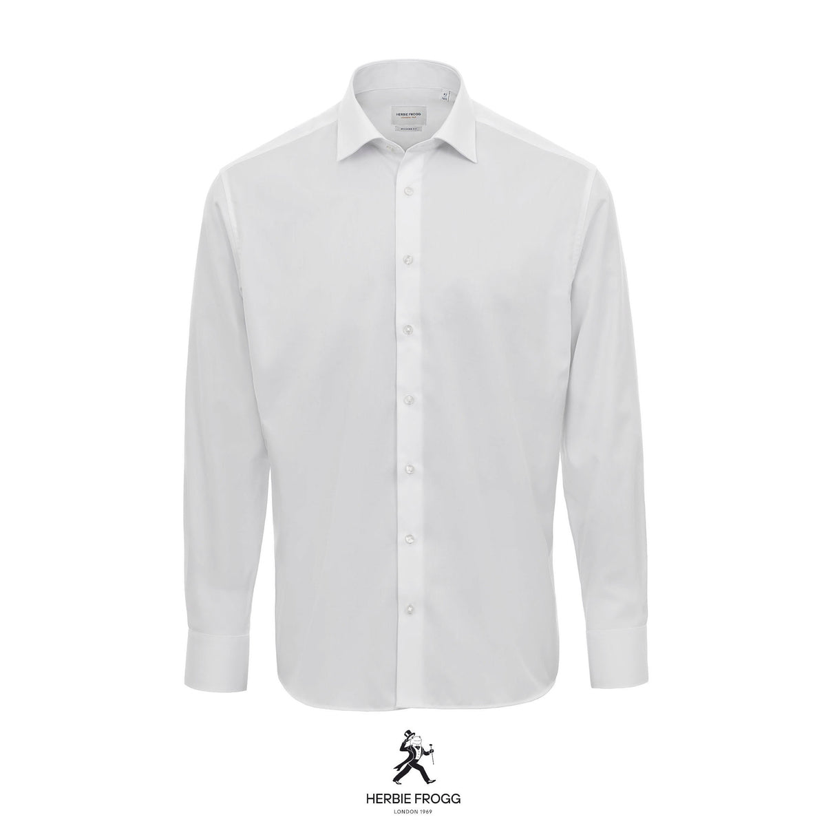 Herbie Frogg 52158 Plain White Modern Fit Shirt