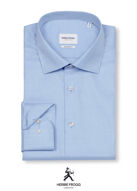Herbie Frogg 52159 Plain Blue Modern Fit Shirt