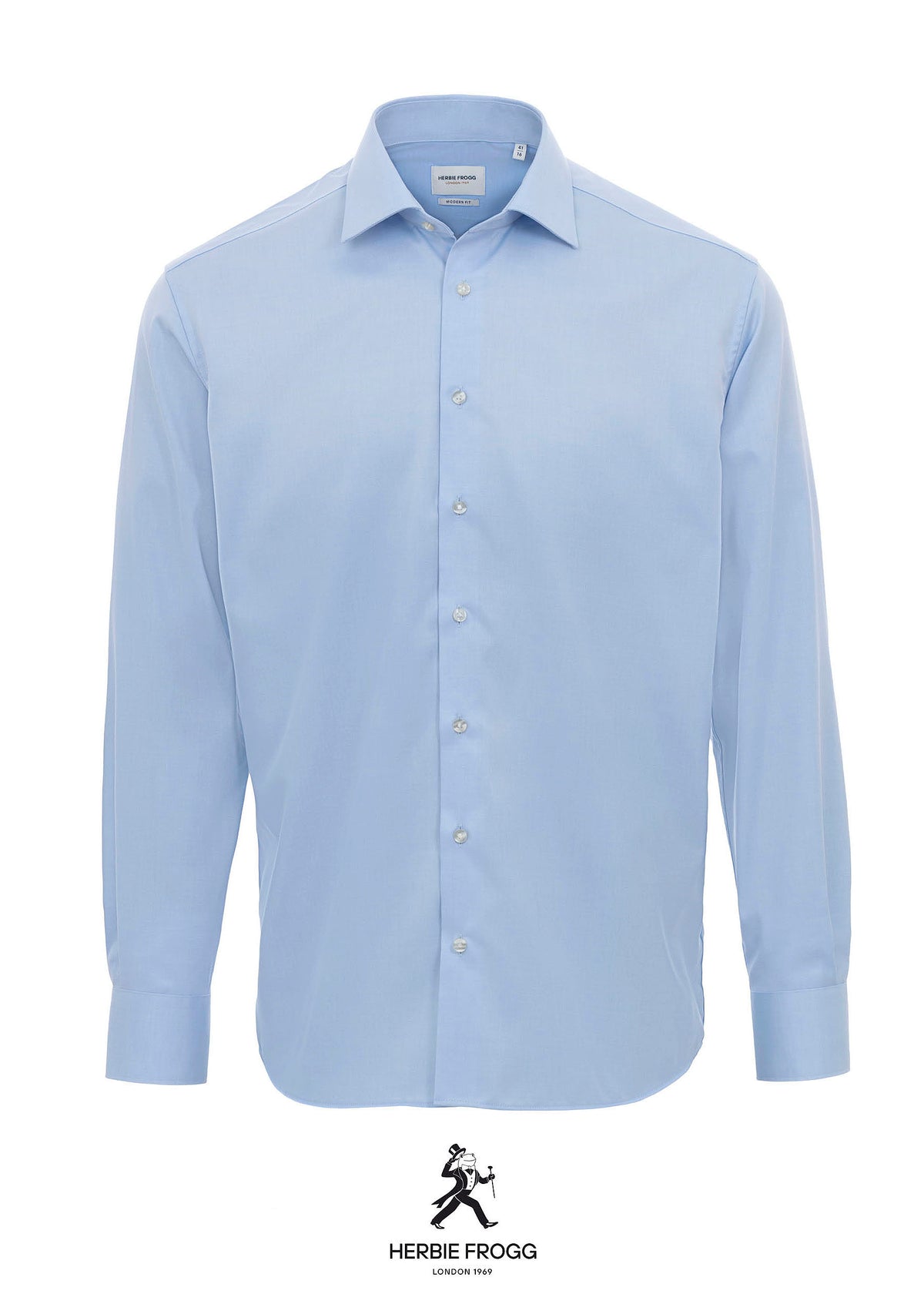 Herbie Frogg 52159 Plain Blue Modern Fit Shirt
