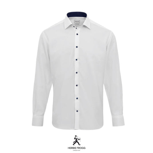 Herbie Frogg 52161 White Modern Fit Shirt