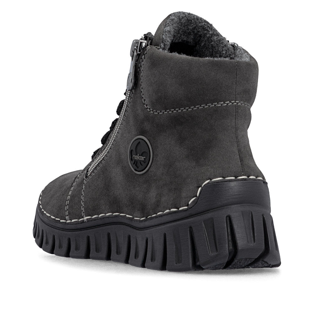 Rieker 57502-45 Grey Mid Height Boots