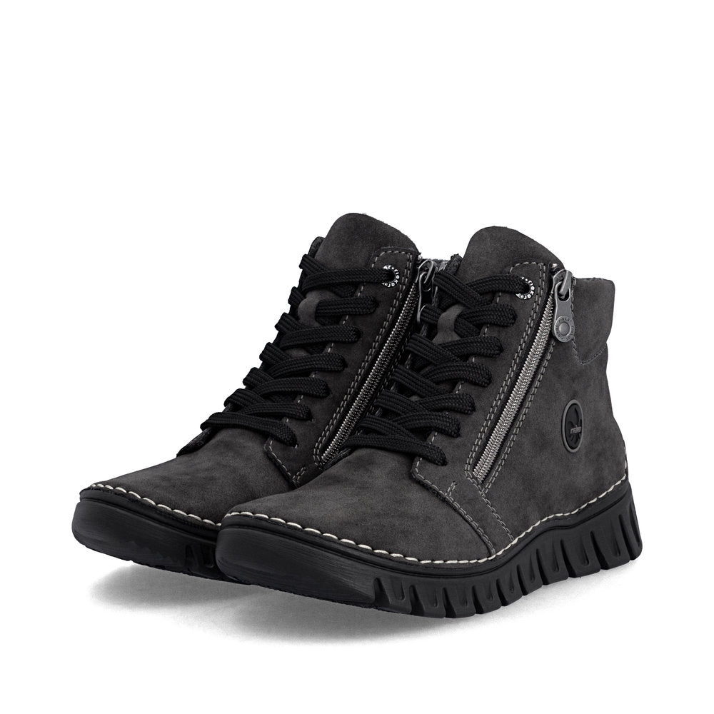 Rieker 57502-45 Grey Mid Height Boots