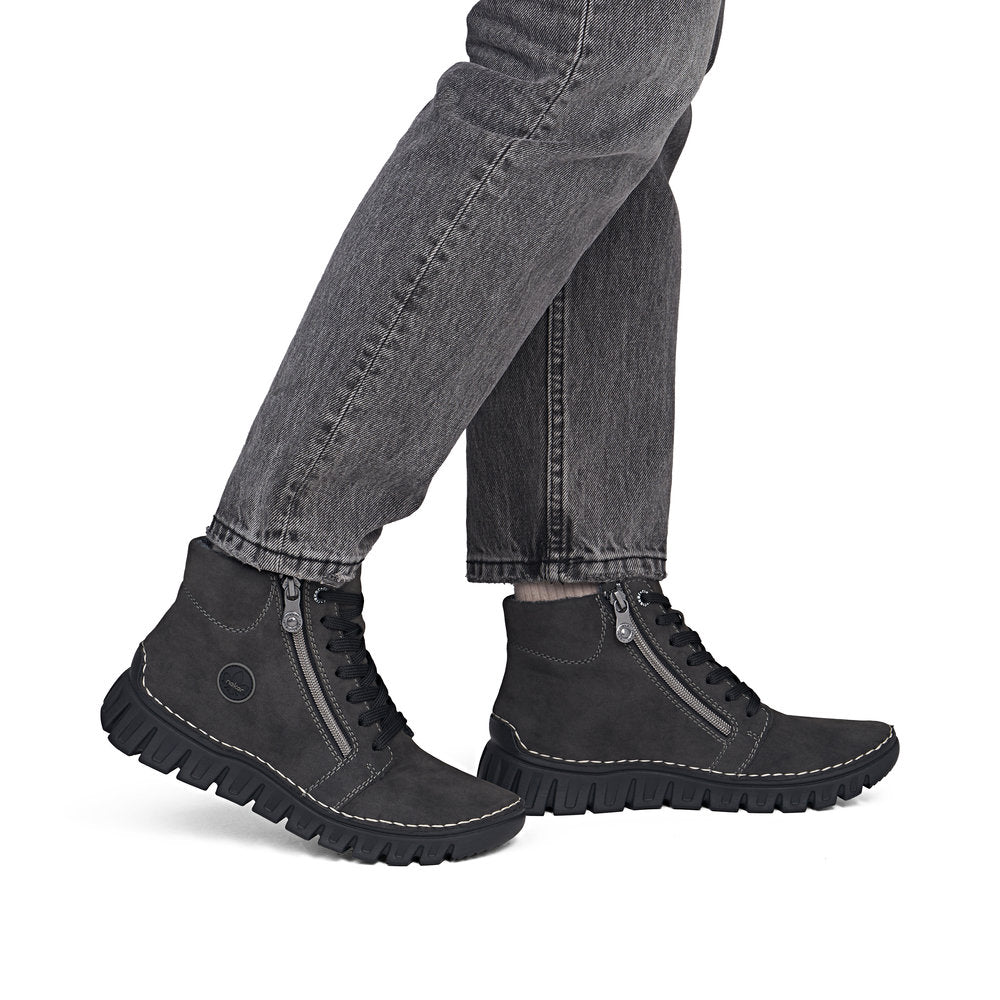 Rieker 57502-45 Grey Mid Height Boots