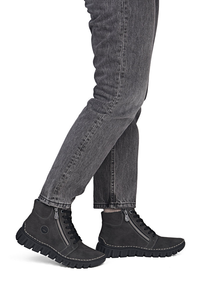 Rieker 57502-45 Grey Mid Height Boots