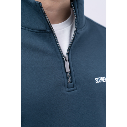 Supremebeing Rico- Z6202 Azure Teal 1/4 Zip