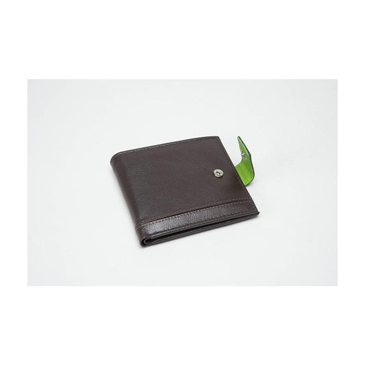 Wallace 614113 11x10cm CSL RFID Brown/Lime Green Wallet