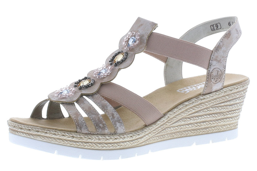 Rieker 619B2-31 Pink Sandals