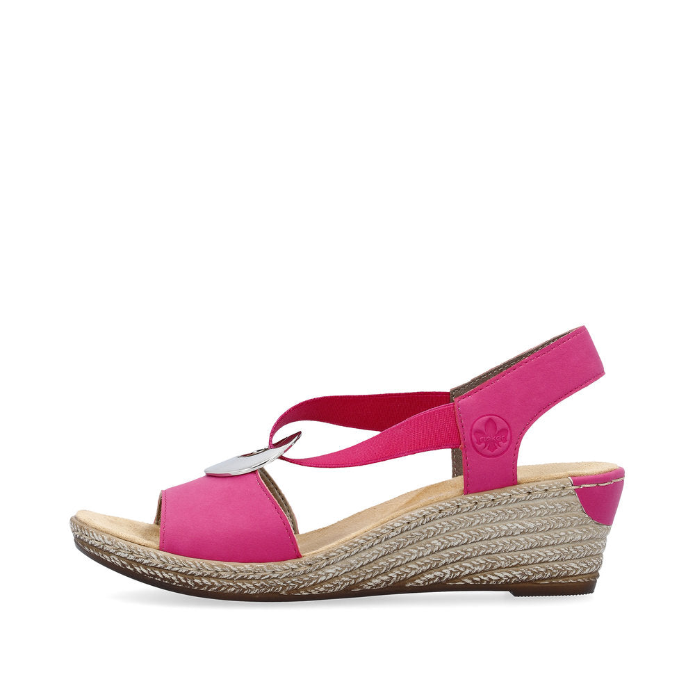 Rieker 624H6-32 Fuchsia Sandals