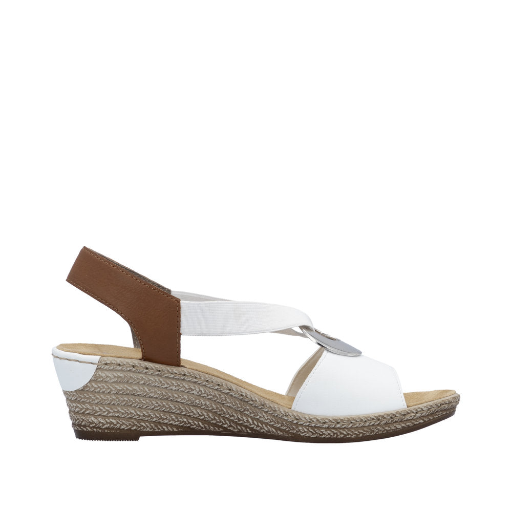 Rieker 624H6-81 White Sandals