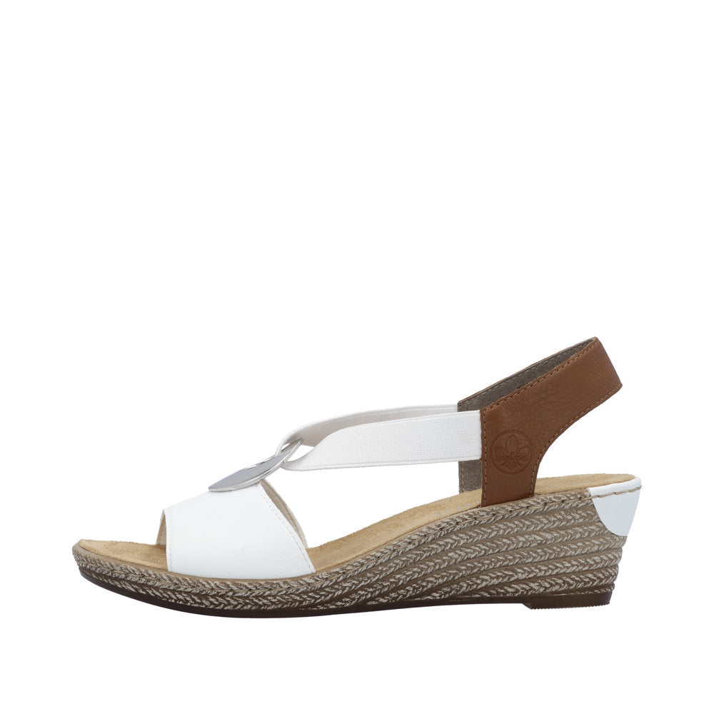 Rieker 624H6-81 White Sandals