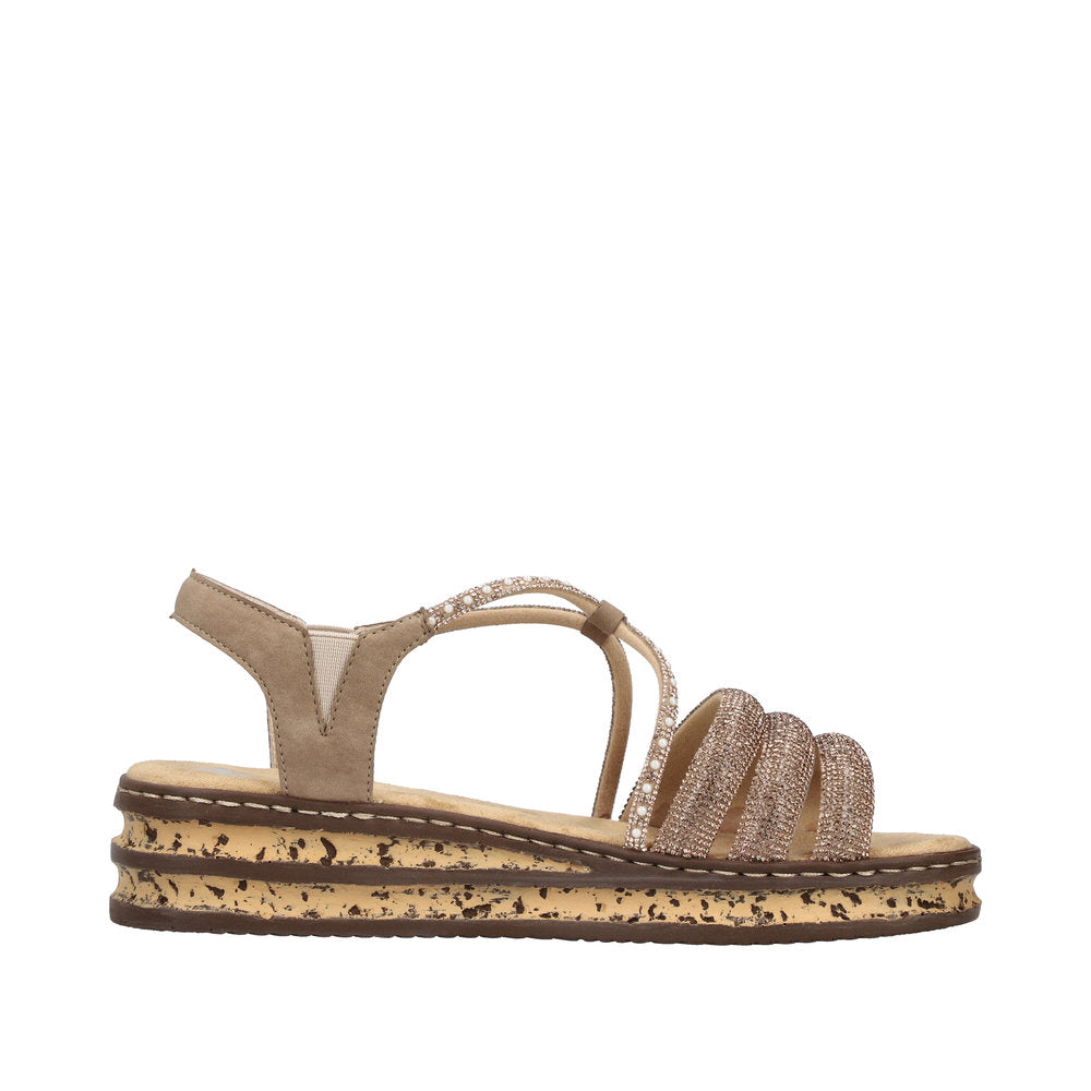 Rieker 62977-90 Copper Shell Sandals