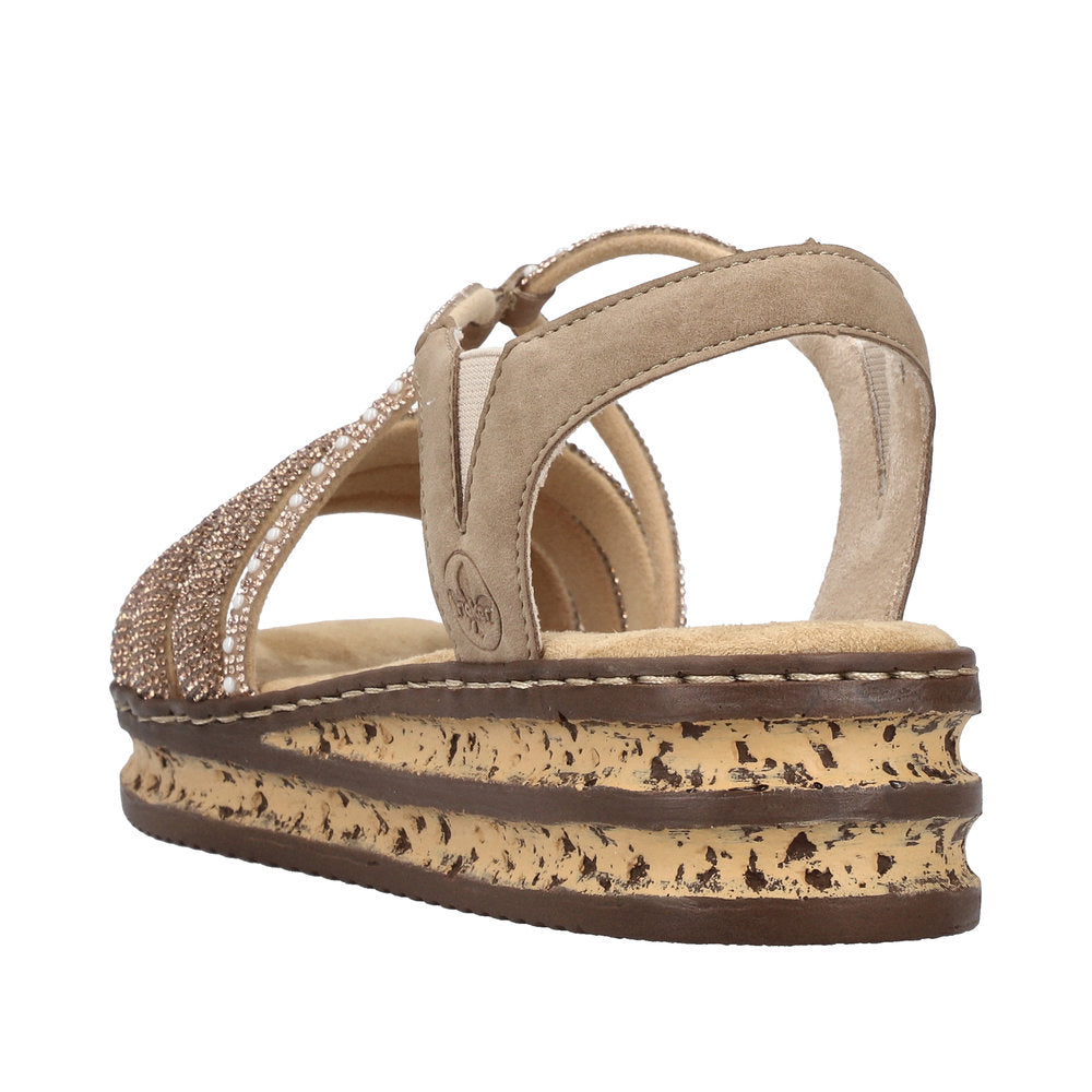 Rieker 62977-90 Copper Shell Sandals