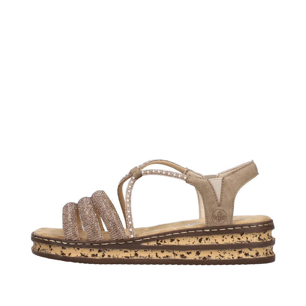 Rieker 62977-90 Copper Shell Sandals