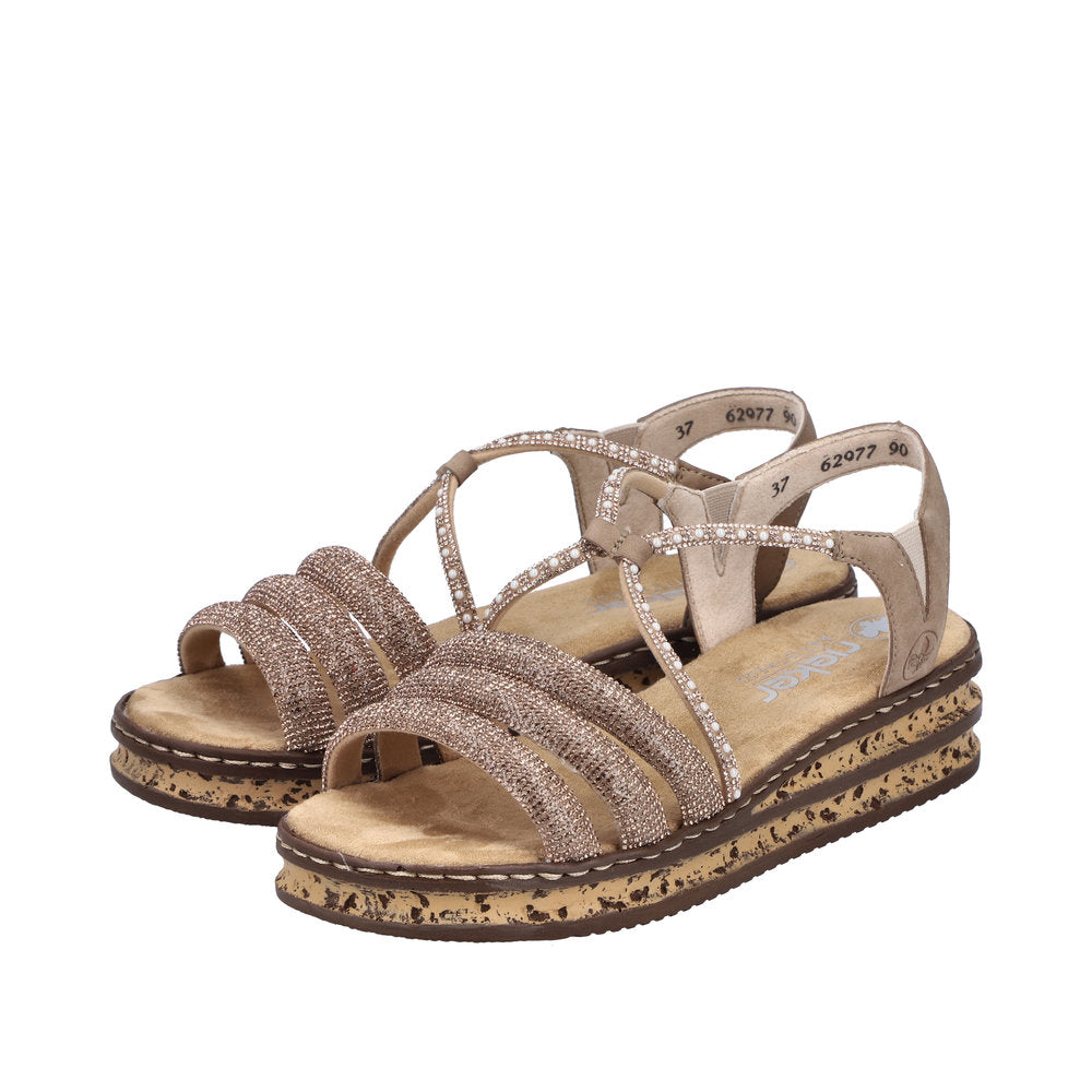 Rieker 62977-90 Copper Shell Sandals