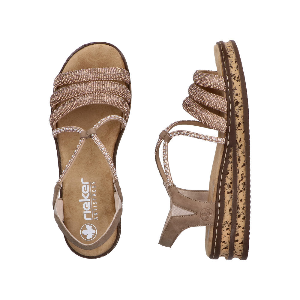 Rieker 62977-90 Copper Shell Sandals