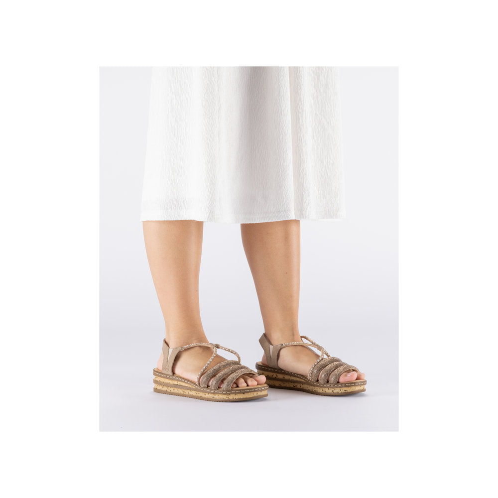 Rieker 62977-90 Copper Shell Sandals