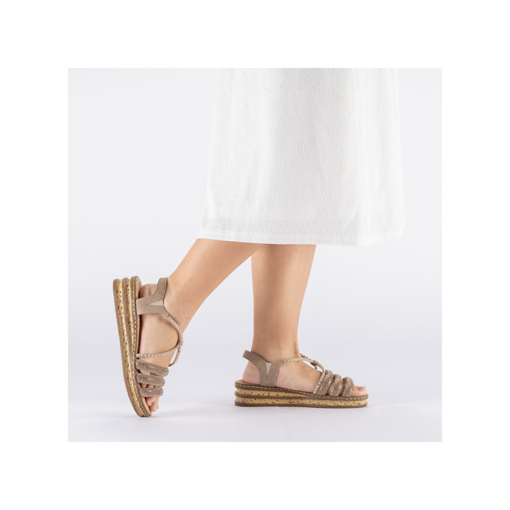 Rieker 62977-90 Copper Shell Sandals