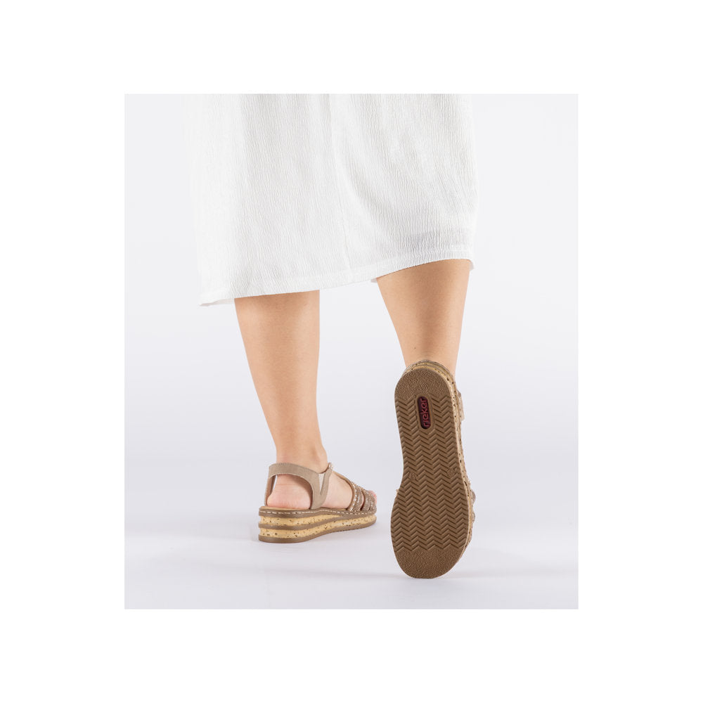 Rieker 62977-90 Copper Shell Sandals