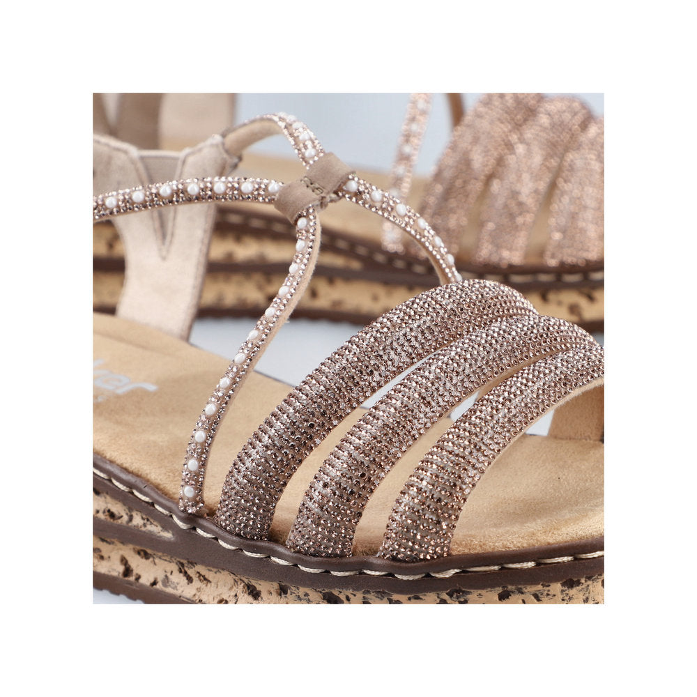 Rieker 62977-90 Copper Shell Sandals