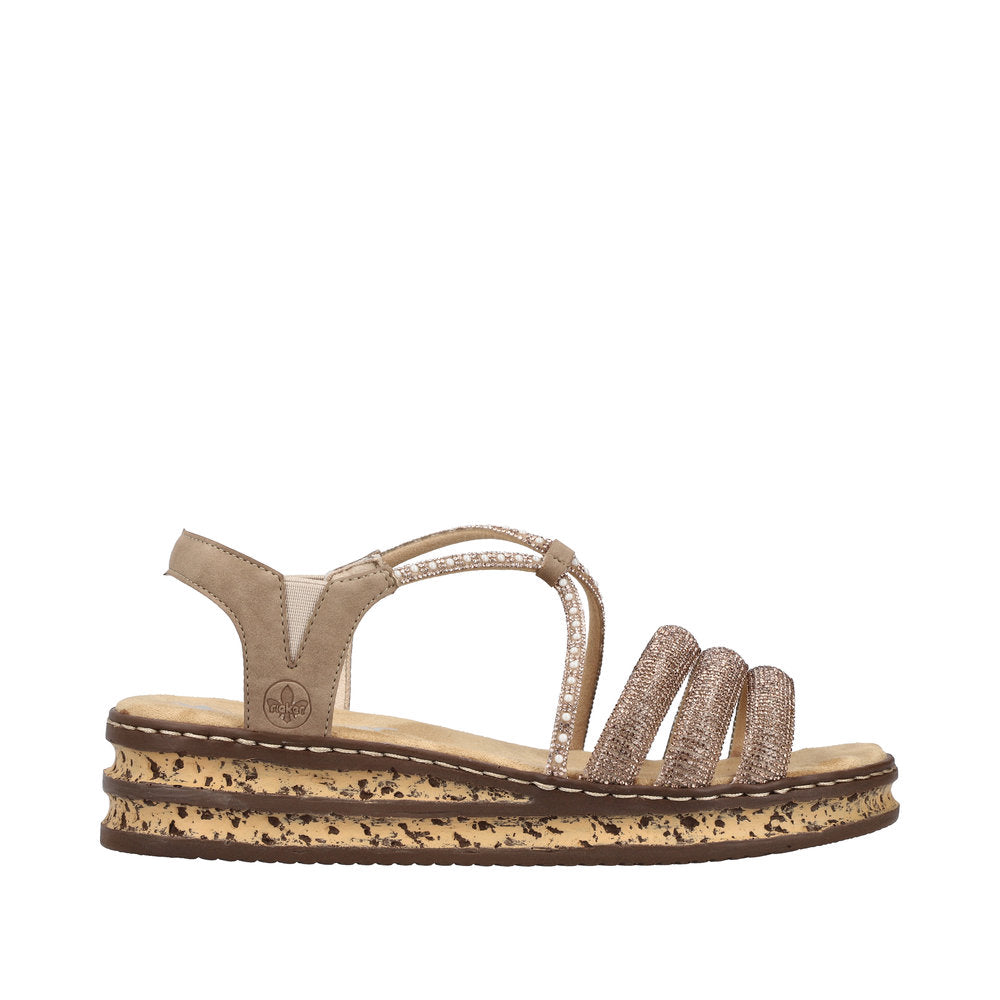 Rieker 62977-90 Copper Shell Sandals