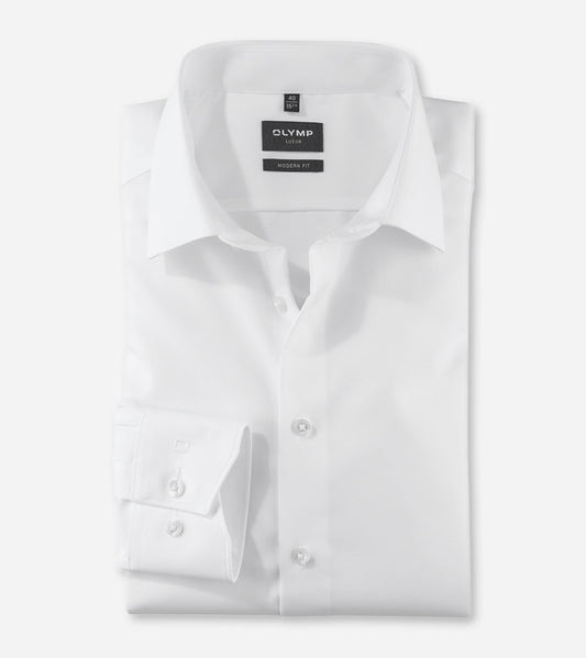 Olymp 300 64 Modern Fit Long Sleeve Shirt White