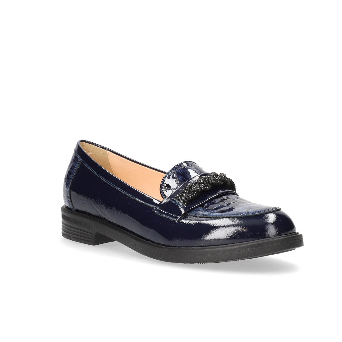 Bioeco By Arka 6418-2293+2307 Navy Patent & Croc Dress Shoes