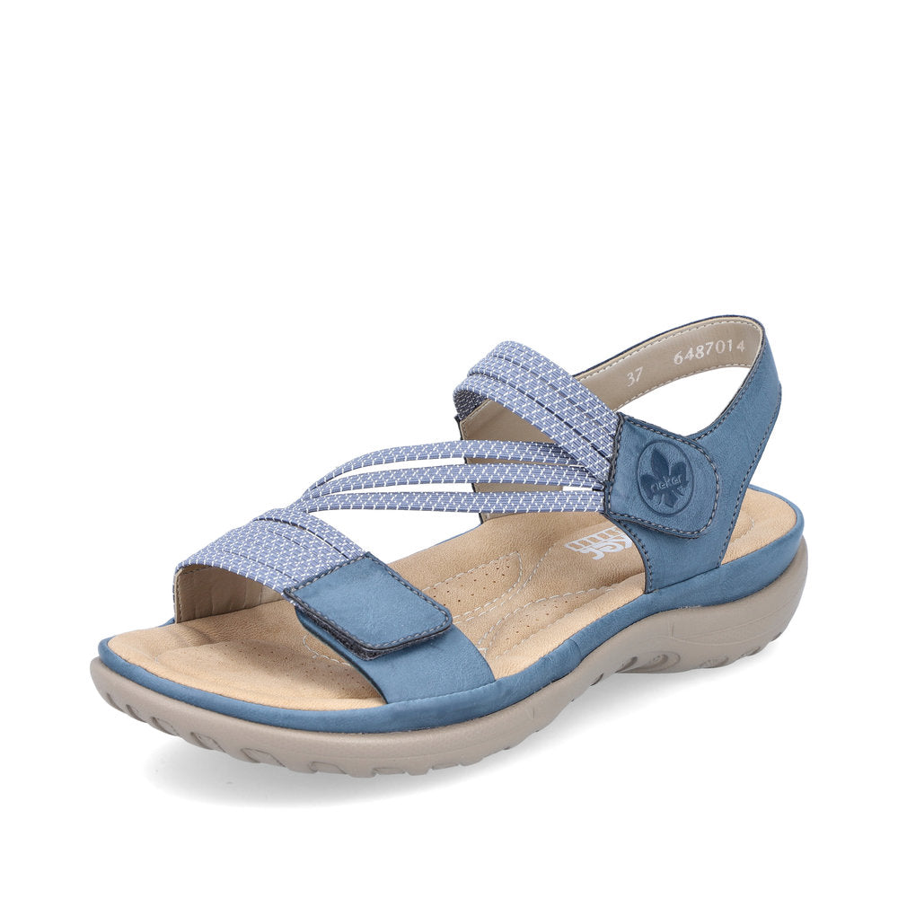 Rieker 64870-14 Royal/Jeans-White Sandals