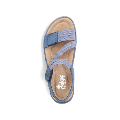 Rieker 64870-14 Royal/Jeans-White Sandals