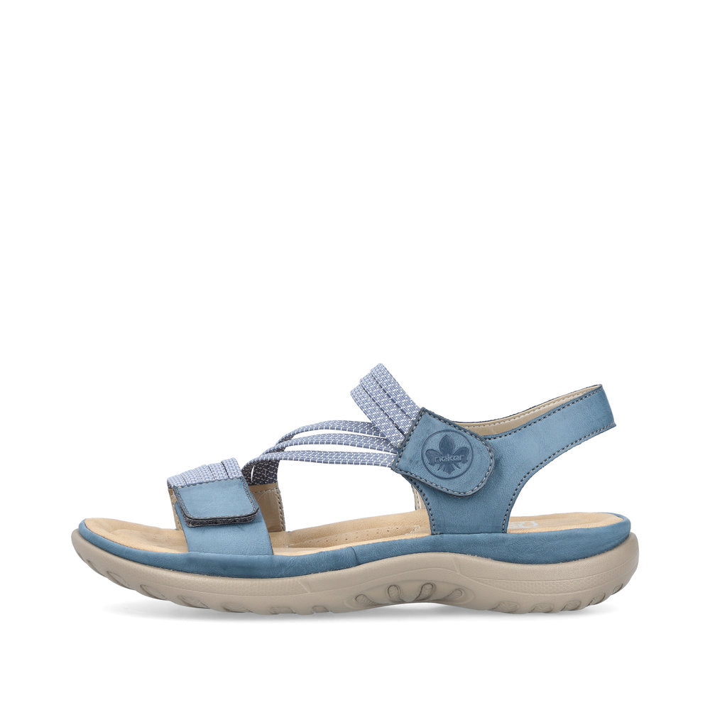 Rieker 64870-14 Royal/Jeans-White Sandals