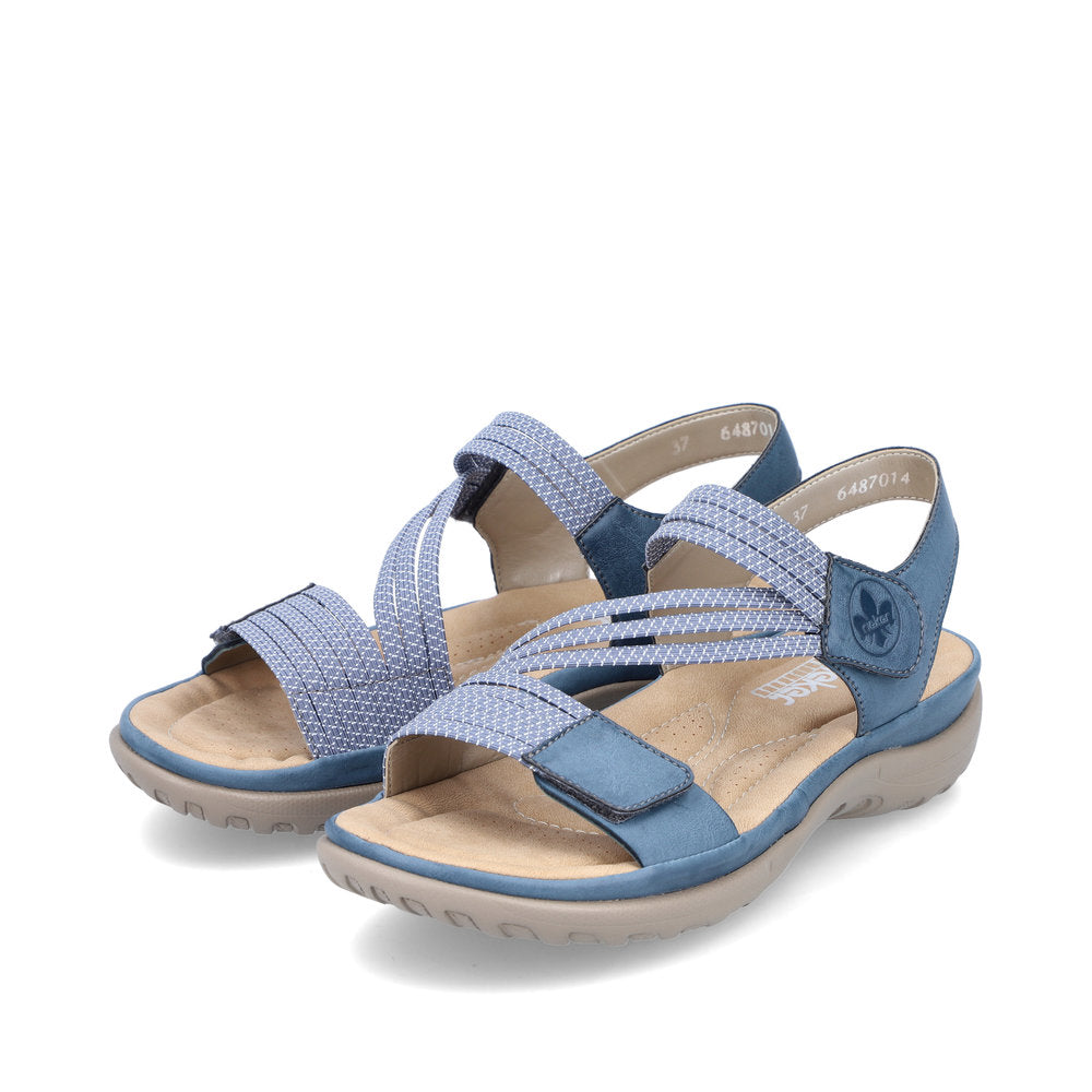 Rieker 64870-14 Royal/Jeans-White Sandals