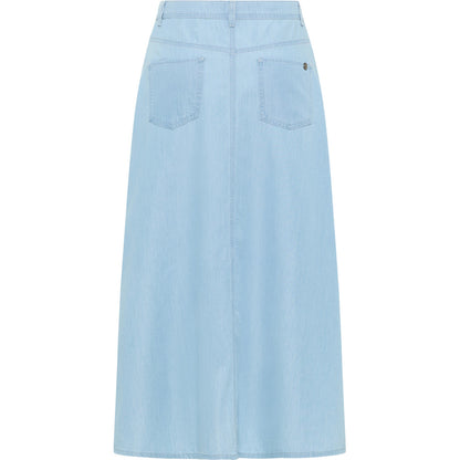 Barbara Lebek 65230042 711 Bleached Denim Skirt