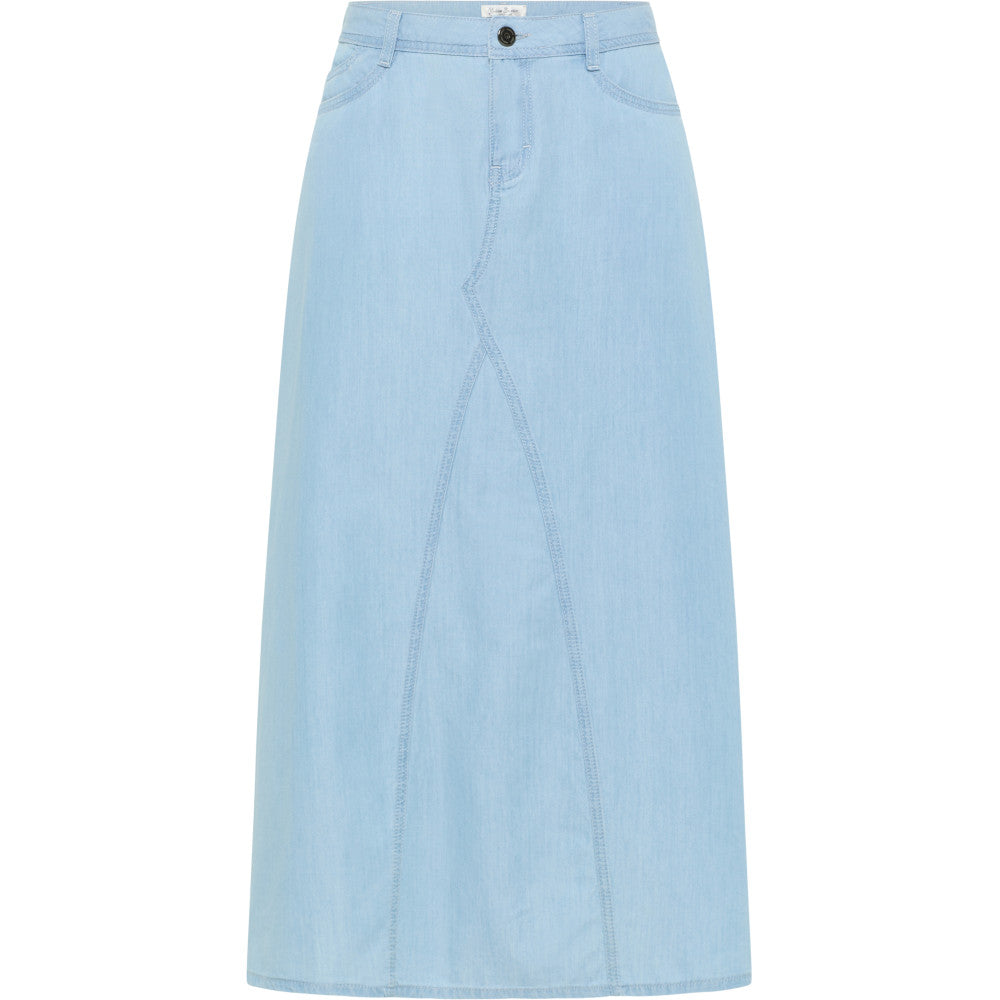 Barbara Lebek 65230042 711 Bleached Denim Skirt