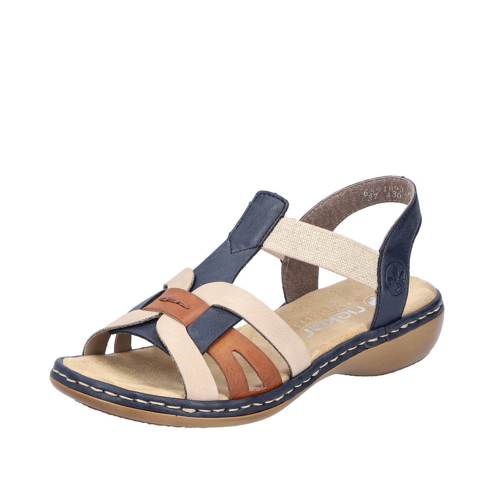 Rieker 65918-90 Pacific/Cayenne/Nude Sandals