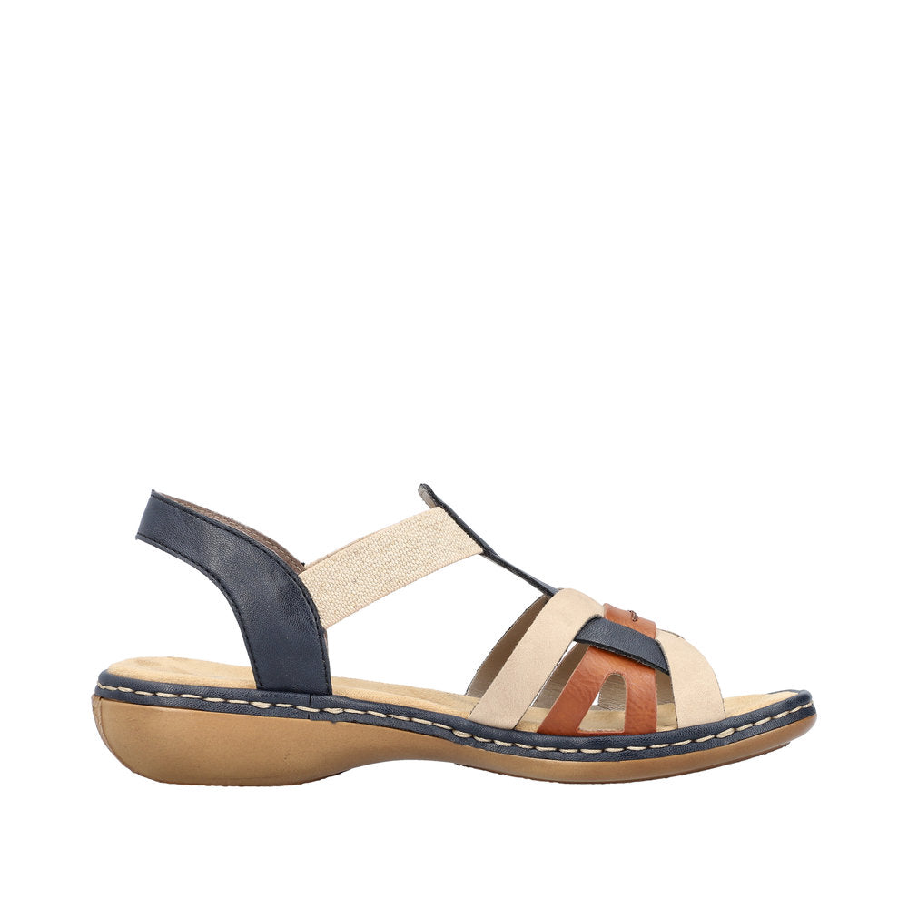 Rieker 65918-90 Pacific/Cayenne/Nude Sandals